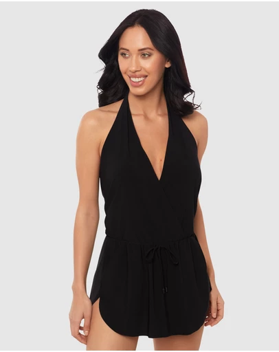 Magicsuit - Ellie Shaping Halter Swimdress With Pockets