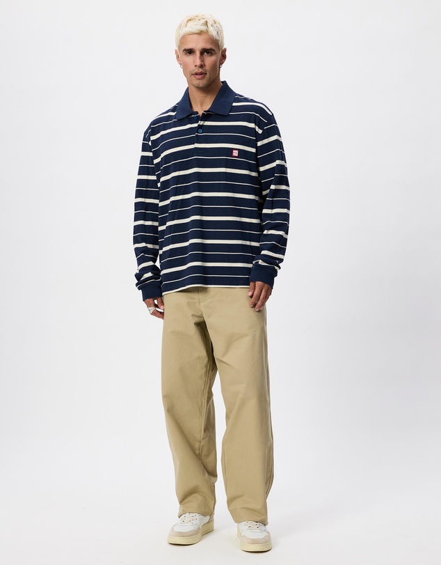 S Double - Stripe LS Polo