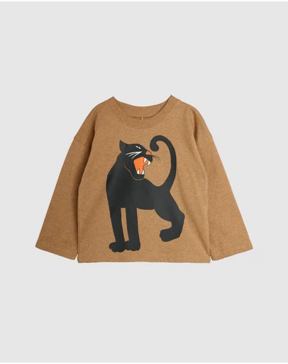 Mini Rodini - Panther SP Melange LS Tee - Babies-Teens