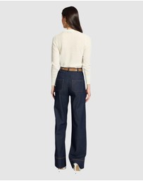 Honey and Beau - Biana Knit Button Up Top