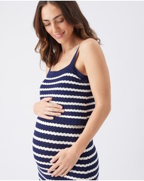 Ripe Maternity - Pointelle Knit Nursing Dress