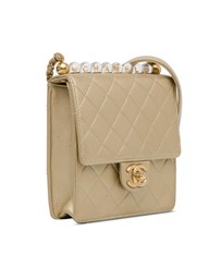 Pre-Loved by Azura Reborn - Pre-Loved Small Lambskin Chic Pearls Flap