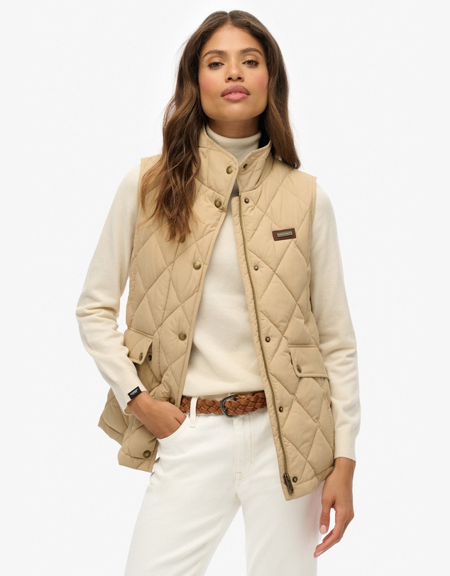 Superdry - Cord Trimmed Liner Slim Fit Gilet