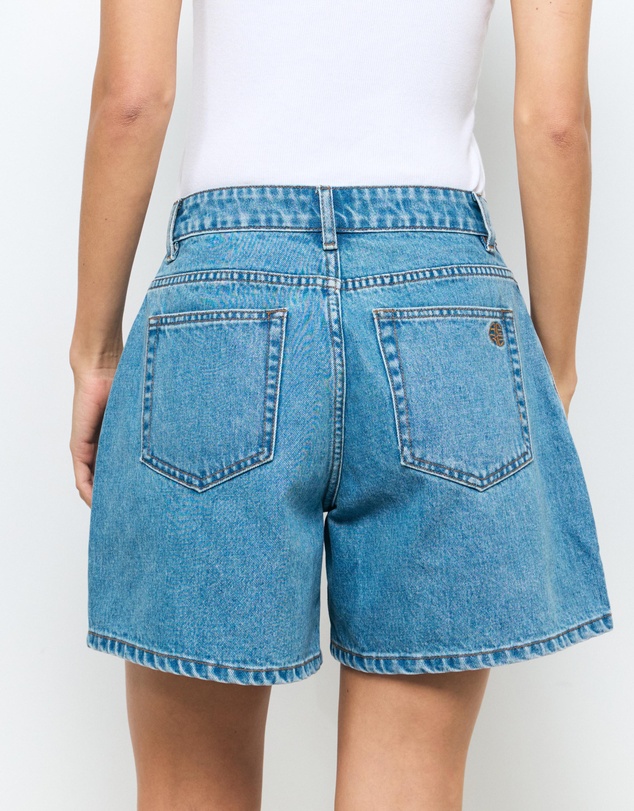 AERE - Rosa Mid Length Denim Shorts