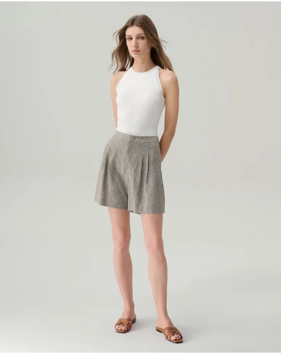 IDA+S - Penelope High Waisted Linen Shorts