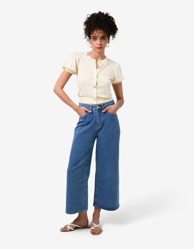 Forcast - Cindy Puff Sleeve Cardigan