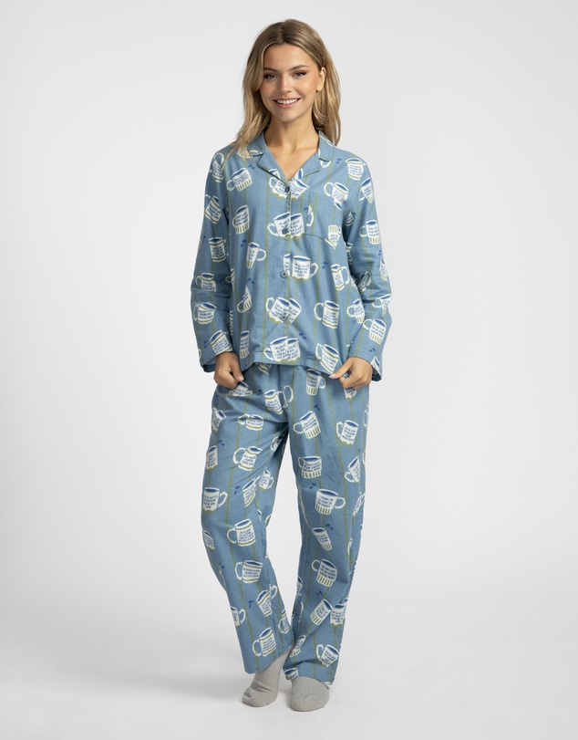 Mitch Dowd - Cuppa Joe Flannel Pyjama Pant - Blue