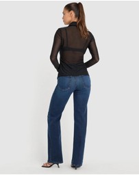 Good American - Soft Tech Good True Straight Jeans