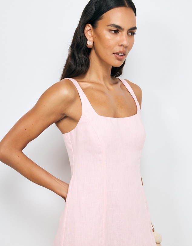 AERE - Clara Linen Mini Dress