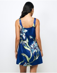 AERE - Allona Structured Satin Mini Dress