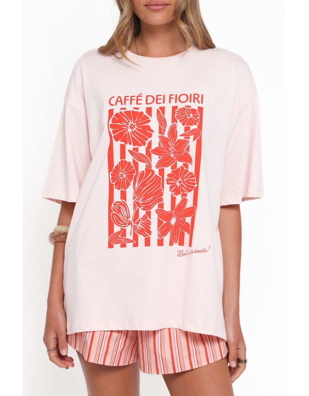 Petal & Pup - Caffe Dei Fiori Tee - Pink