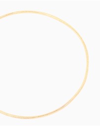 Lovisa - Gold Cubic Zirconia Heart & Snake Chain Bracelets 2-Pack