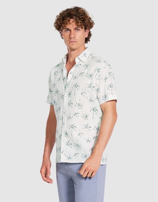Tarocash - Neeson Linen Palm Shirt