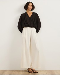 Atmos&Here - Paige Plunge Balloon Sleeve Top