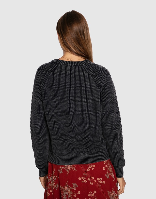 Belle & Bloom - Hudson Street Cable Garment Dyed Sweater