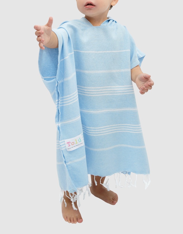 Tolu Australia - Baby Blue Kids Hooded Beach Towel