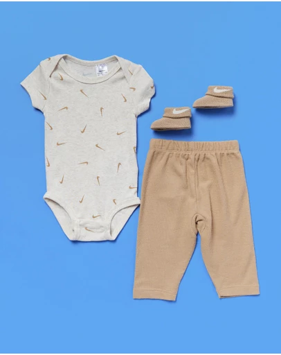 Nike - 3-Pack Bodysuit Waffle Pants Set - Babies