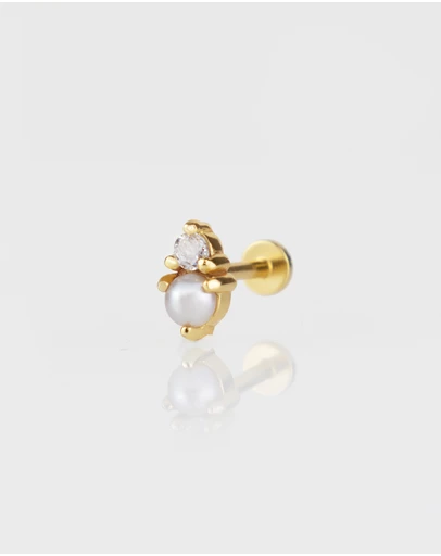 Wanderlust + Co - Moonlight Gold Flat Back Earring