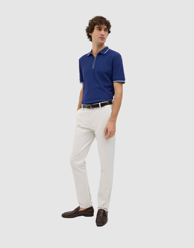 Politix - Morgan Textured Zip-up Polo