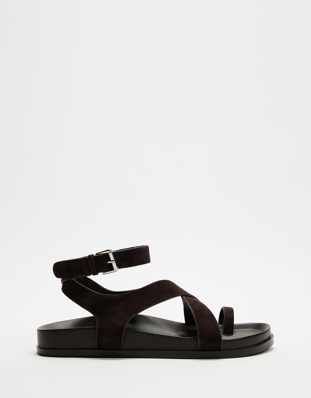 AERE - Leather Crossover Footbed Sandals