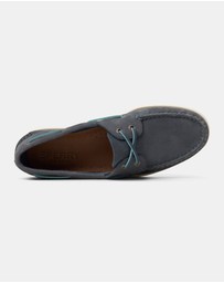 Sperry - A/O 2-Eye Medium Leather Nubuck Navy- Men's