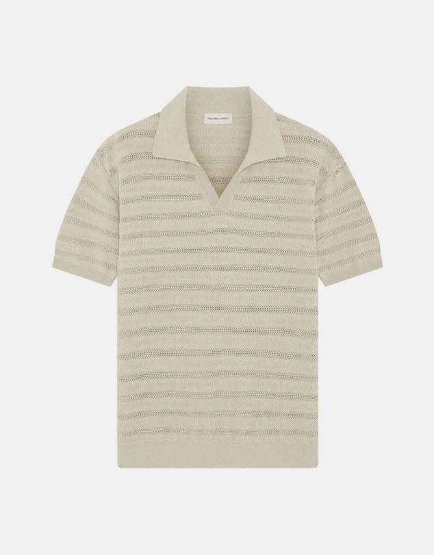Frescobol Carioca - Rino Cotton Jacquard Wave SS Knit Polo