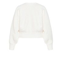 City Chic - Plus size Belle Bow Knit Cardigan - ivory