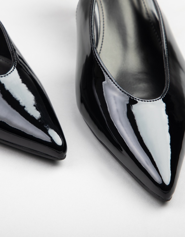 RAID - Tristen slingback kitten heeled shoes in Black