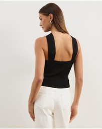 Atmos&Here - Poppy Cross Over Knit Halter Tank
