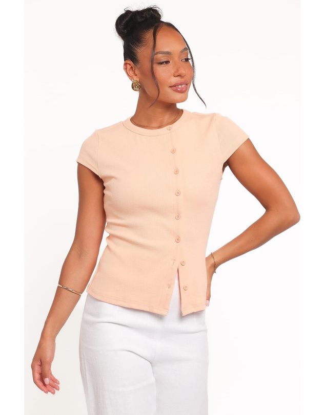 Petal & Pup - Tatum Asymmetrical Knit Top - Coral