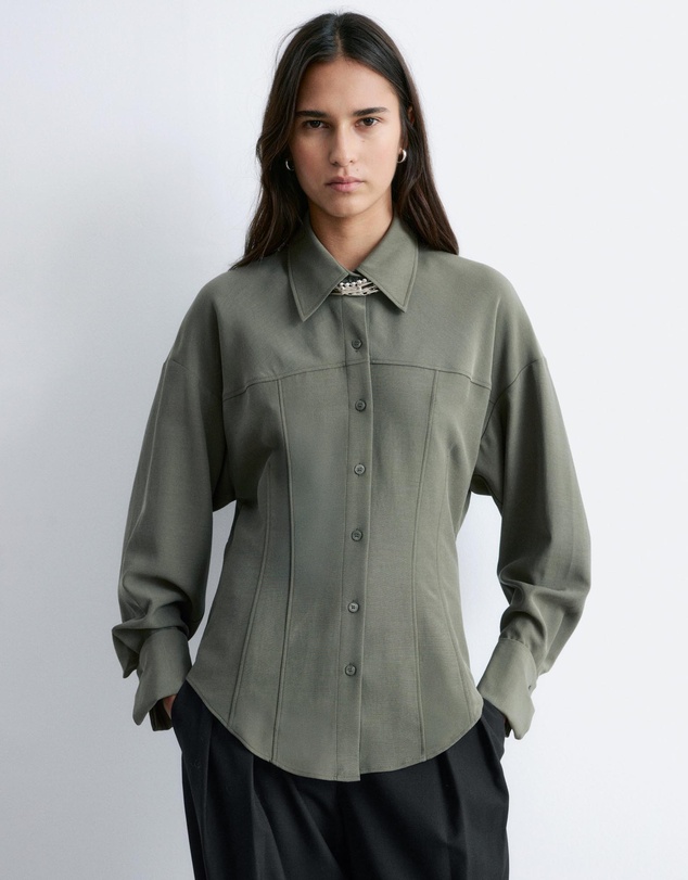 & Other Stories - Balloon-Sleeved Tapered Shirt