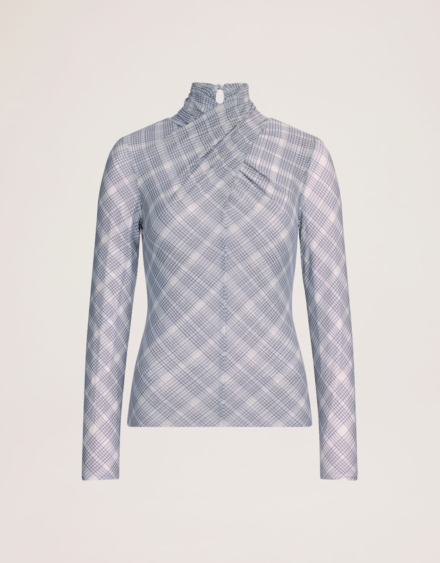 SABA - Astrid Check Mesh Long Sleeve Top