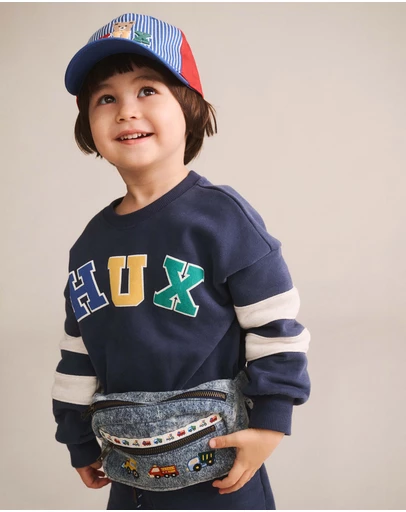 Huxbaby - Dreamy Denim Construction Bumbag - Kids