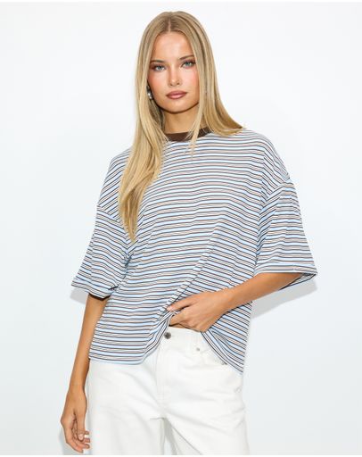 Blue & Brown Stripe