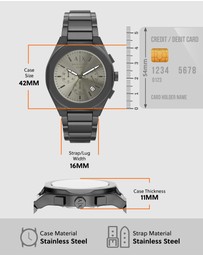 Armani Exchange - Gun-Metal Chronograph Watch