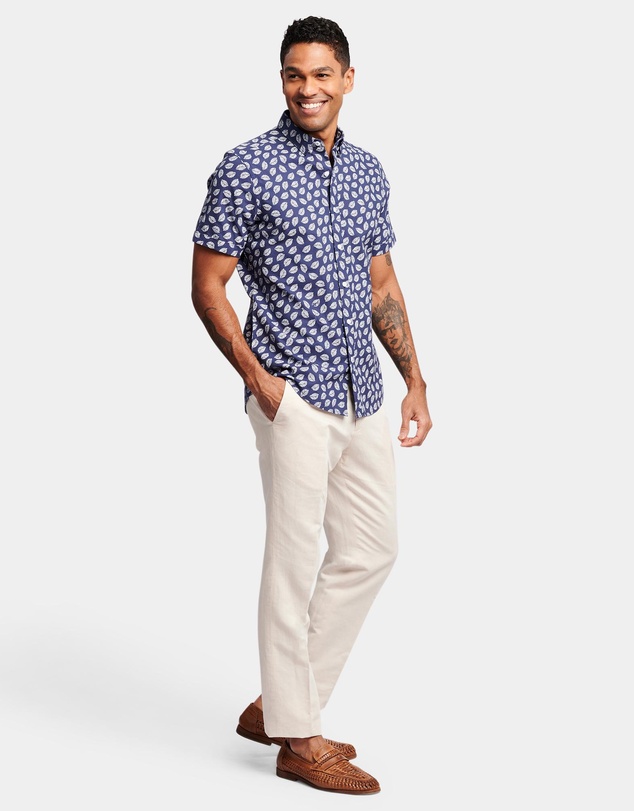 Brooksfield - Leaf Print Casual Shirt