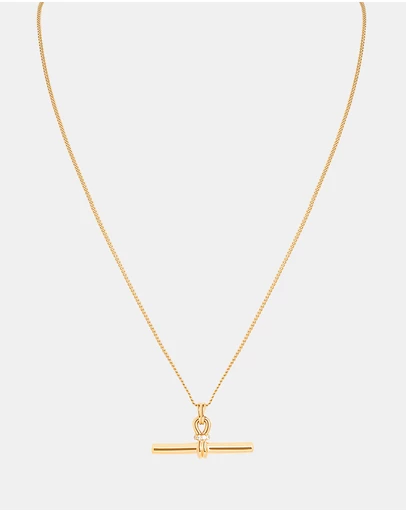 Astrid & Miyu - Hardware T-Bar Pendant Necklace