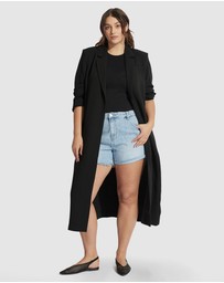Decjuba - Harper Rolled Cuff Denim Shorts