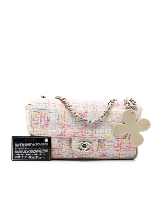 Pre-Loved by Azura Reborn - Pre-Loved Small Printed Canvas Watercolor Clover Flap