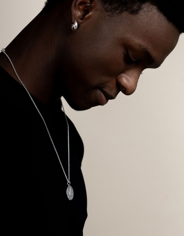 Dower & Hall - Men's 'Overcome and Thrive' Pegasus Talisman Necklace In Sterling Silver