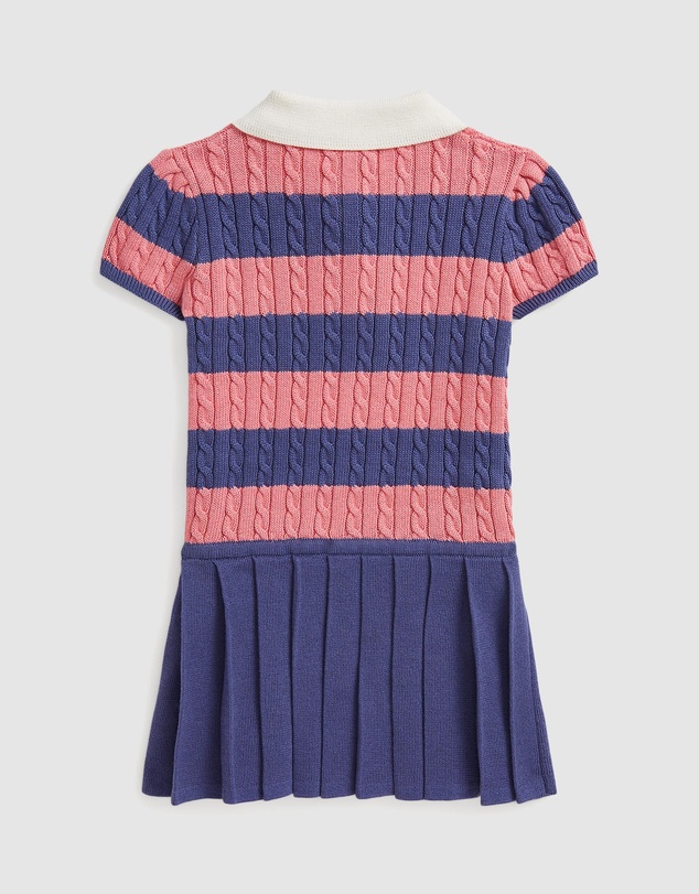 Polo Ralph Lauren - Striped Cable-Knit Cotton Sweater Dress - Babies