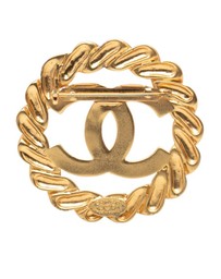 Pre-Loved by Azura Reborn - Pre-Loved CC Gold Plated Round Brooch