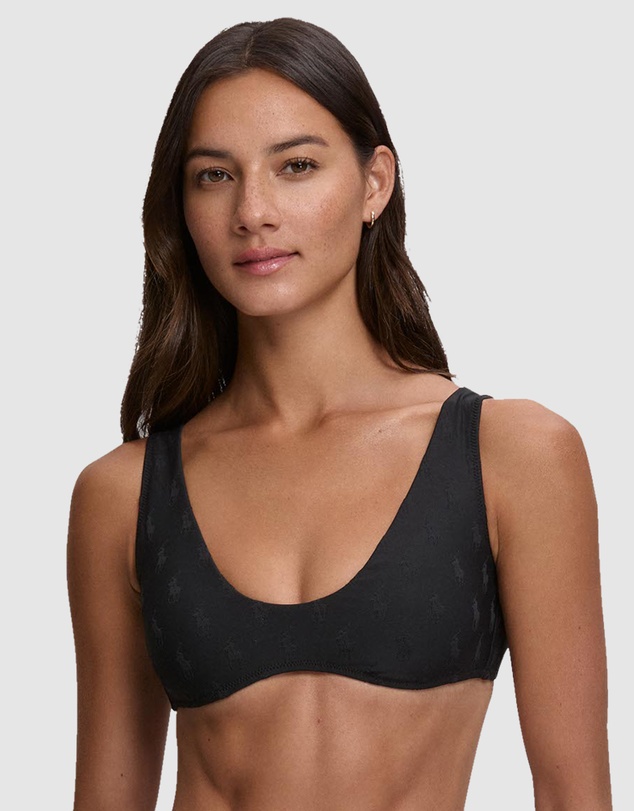 Polo Ralph Lauren - Logo Jacquard Deep Scoop Bikini Top