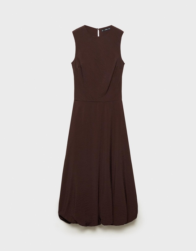 M.N.G - Terra Midi-Dress With Puffed Hem