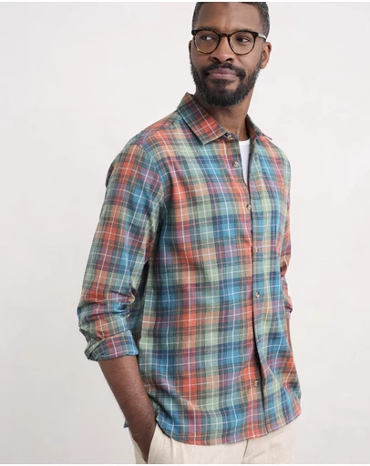 Seasalt - Seasalt Cornwall Multi Banyan Checked Cotton Shirt