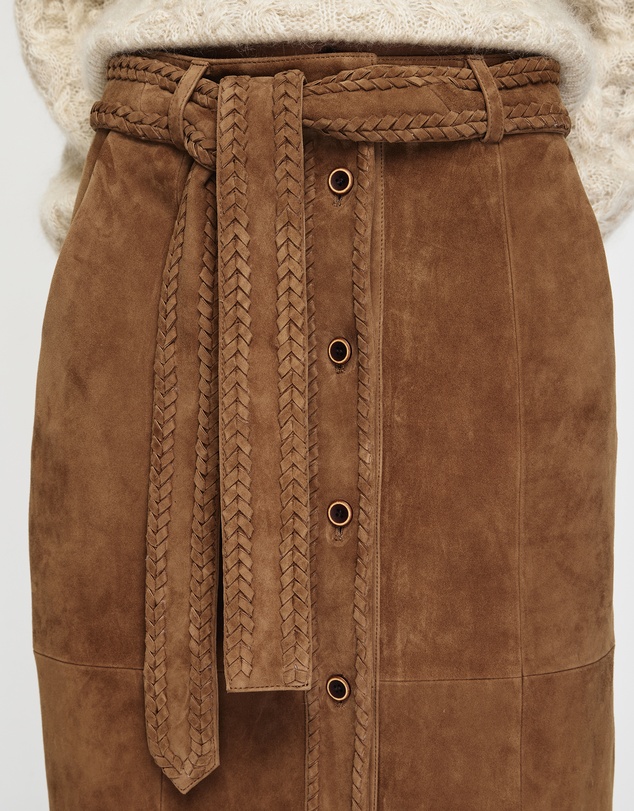 MOS The Label - Nola Suede Midi Skirt