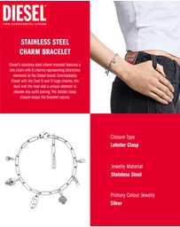 Diesel - Silver-Tone Bracelet