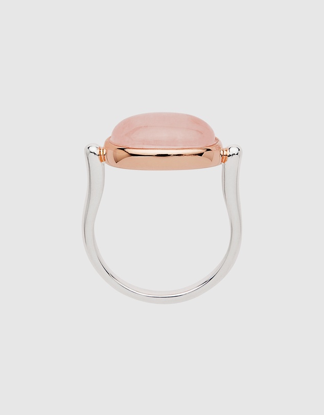 Najo - Fleur Rose Gold Rose Quartz Ring
