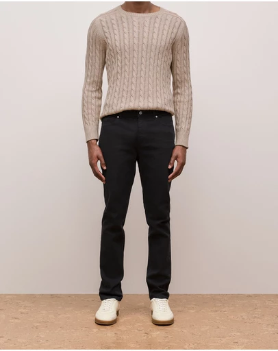 Trenery - Organically Grown Cotton Modern Slim Black Wash Jean in Black