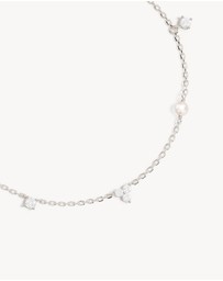 By Charlotte - Delicate Pearl and Crystal Bracelet